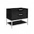 BEMMA Diamond 36" Single Free Standing Vanity Cabinet Only - Less Vanity Top Charcoal Black / Brushed Nickel Hardware