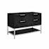 BEMMA Diamond 48" Single Free Standing Vanity Cabinet Only - Less Vanity Top Charcoal Black / Brushed Nickel Hardware
