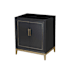 BEMMA Gracie 30" Single Free Standing Vanity Cabinet Only - Less Vanity Top Midnight Black / Satin Brass Hardware