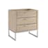 BEMMA Markham 30" Single Free Standing Vanity Cabinet Only - Less Vanity Top Cashmere Grey / Brushed Nickel Hardware