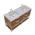 BEMMA Diamond 60" Marble Vanity Top Carrara Marble