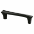 Berenson Fluidic 3-3/4" (96mm) Center to Center Contemporary Contoured Cabinet Handle / Drawer Pull with Mounting Hardware Black
