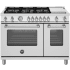 Bertazzoni Master 48 Inch Wide 7.1 Cu. Ft. Free Standing Gas Range Stainless Steel