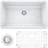 Blanco Precis 32" Undermount Single Basin Granite Composite Kitchen Sink with Basin Rack and Basket Strainer White