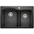 Blanco Diamond 33" Dual Mount Double Basin SILGRANIT Kitchen Sink Anthracite