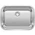 Blanco Stellar Medium Single Bowl Stainless Steel Undermount Kitchen Sink 25" x 18" Refined Brushed