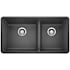 Blanco Precis 33" Undermount Double Basin SILGRANIT Kitchen Sink Anthracite