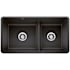 Blanco Precis 33" Undermount Double Basin SILGRANIT Kitchen Sink Anthracite