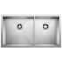 Blanco Quatrus 32-15/16" Undermount Double Basin Stainless Steel Kitchen Sink Refined Brushed