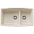 Blanco Performa 33" Undermount Double Basin SILGRANIT Kitchen Sink Soft White