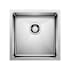 Blanco Quatrus 17" Undermount Single Basin Stainless Steel Bar Sink with Rounded Corners Refined Brushed