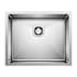 Blanco Quatrus 22" Undermount Single Basin Stainless Steel Kitchen Sink Refined Brushed