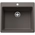 Blanco Liven 25" Drop-In/Undermount Single Basin SILGRANIT Kitchen Sink Volcano Gray