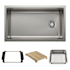 Blanco Inteos 33" Undermount Single Basin Stainless Steel Kitchen Sink with Colander and Cutting Board Stainless Steel