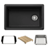 Blanco Inteos 30" Undermount Single Basin Granite Composite Kitchen Sink with Colander and Cutting Board Anthracite