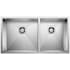 Blanco Precision Double Basin Stainless Steel Kitchen Sink 33" x 18" Satin