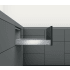 Blum LEGRABOX 18" L x 2-5/8" H Full Extension Concealed Drawer System Kit Brushed Stainless Steel