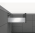 Blum LEGRABOX 18" L x 5-1/16" H Full Extension Concealed Drawer System Kit Brushed Stainless Steel