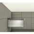 Blum Merivobox "E" Height 14 Inch Full Extension Concealed Screw In Drawer System with 125 Pound Weight Capacity and Soft Close Matte Indium Gray