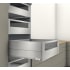 Blum Merivobox "E" Height 16 Inch Full Extension Concealed Drawer System with 125 Pound Weight Capacity and Soft Close Matte Indium Gray
