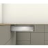 Blum Merivobox "M" Height 18 Inch Full Extension Concealed Drawer System with 170 Pound Weight Capacity and Soft Close Matte Indium Gray