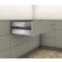 Blum Merivobox "M" Height 20 Inch Full Extension Concealed Screw In Double Drawer System with 125 Pound Weight Capacity and Soft Close Matte Indium Gray