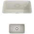 Bocchi Sotto 12" Undermount Single Basin Fireclay Bar Sink with Basket Strainer Biscuit