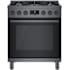Bosch 800 Series 30 Inch Wide 3.6 Cu. Ft. Free Standing Gas Range with Convection Bake and QuietClose Black Stainless Steel