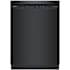 Bosch 100 Series 24 Inch Wide 12 Place Setting Built-In Fingerprint Resistant Front Control Dishwasher with PureDry and PrecisionWash Black