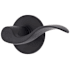Brinks Raleigh Passage Door Lever Set with Round Rose from the Transitional Collection Matte Black