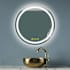 Brio Lighting Hayden 24" Diameter Contemporary Circular Aluminum Frameless Bathroom Wall Mirror with LED Lighting N/A