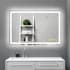 Brio Lighting Madelyn 24" W x 36" H Contemporary Rectangular Aluminum Frameless Bathroom Wall Mirror with LED Lighting N/A