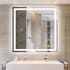 Brio Lighting Madelyn 36" W x 36" H Contemporary Rectangular Aluminum Frameless Bathroom Wall Mirror with LED Lighting N/A