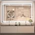Brio Lighting Madelyn 36" W x 55" H Contemporary Rectangular Aluminum Frameless Bathroom Wall Mirror with LED Lighting N/A