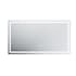 Brio Lighting GlareGuard 55"W x 29-15/16"H Rectangular Flat Framed Wall Mounted Bathroom Mirror with Lighting Mirror
