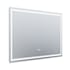 Brio Lighting GlareGuard 35-13/16"W x 60"H Rectangular Flat Framed Wall Mounted Bathroom Mirror with Lighting Mirror
