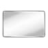 Brio Lighting Brio Reflections 24"W x 40"H Rectangular Beveled Aluminum Framed Wall Mounted Bathroom Mirror Black