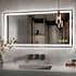 Brio Lighting Madelyn 24" W x 48" H Contemporary Rectangular Aluminum Frameless Bathroom Wall Mirror with LED Lighting N/A