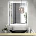Brio Lighting Madelyn 24" W x 32" H Contemporary Rectangular Aluminum Frameless Bathroom Wall Mirror with LED Lighting N/A