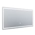 Brio Lighting GlareGuard 40"W x 83-7/8"H Rectangular Flat Framed Wall Mounted Bathroom Mirror with Lighting Mirror