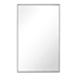 Brio Lighting Brio Reflections 30"W x 48"H Rectangular Flat Aluminum Framed Wall Mounted Bathroom Mirror Black