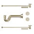 Brizo Litze Decorative Sink Supply Kit with Angle Stops, Supply Lines and P Trap Brilliance Polished Nickel