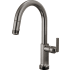 Brizo Kintsu 1.8 GPM Single Hole Pull Down Kitchen Faucet with On/Off Touch Activation and Arc Spout - Less Handle Lumicoat Black Onyx