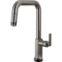 Brizo Kintsu 1.8 GPM Single Hole Pull Down Kitchen Faucet with On/Off Touch Activation and Square Spout - Less Handle Lumicoat Black Onyx