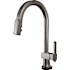 Brizo Frank Lloyd Wright 1.8 GPM Single Hole Smart Touch Pull Down Kitchen Faucet with Arc Spout - Less Handle Brilliance Black Onyx