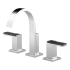 Brizo-65380LF-LHP-Faucet in Chrome with Black Glass Insert Lever Handles