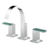 Brizo-65380LF-LHP-Faucet in Chrome with Green Glass Insert Lever Handles