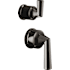 Brizo Beauclere Lever Handles for Pressure Balance Shower Trim with Integrated Diverter Brilliance Black Onyx