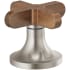 Brizo Widespread Lavatory Low Teak Cross Handles Only Brilliance Brushed Nickel