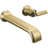 Brizo Allaria 1.2 GPM Single Handle Wall Mounted Bathroom Faucet - Less Handle and Rough In Luxe Gold